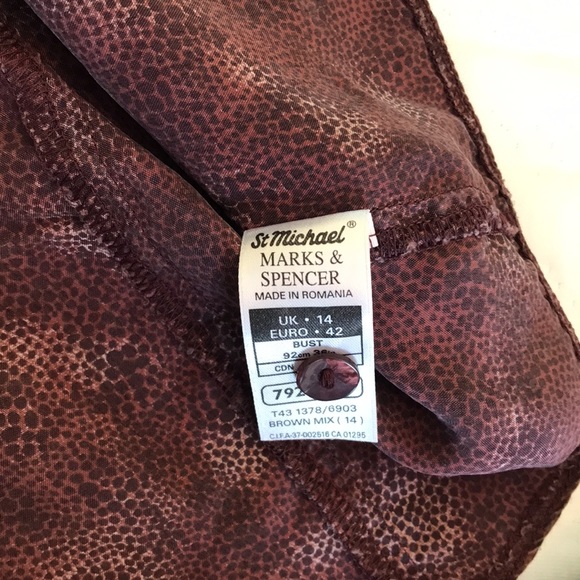 Vintage 1990s Marks & Spencer Brown Shirt Size 42. - Picture 5 of 6